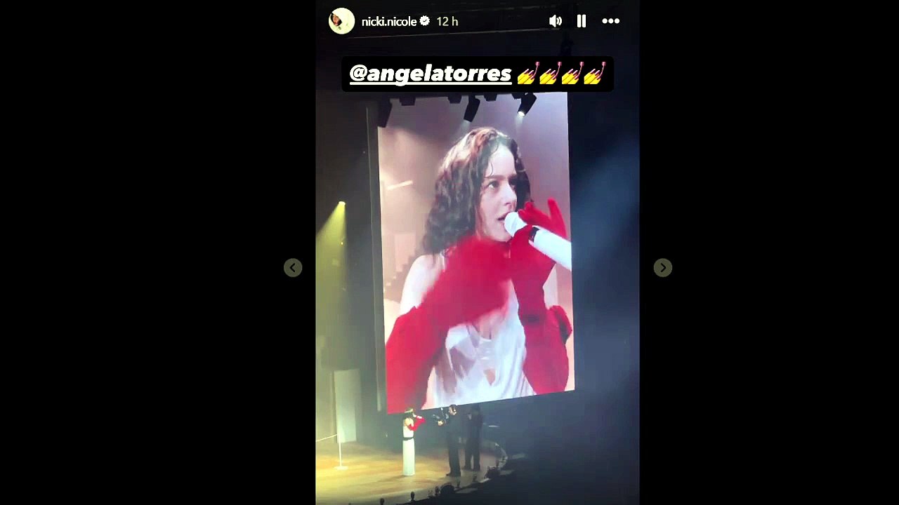 Ángela Torres en el show de Rosalía historia Nicki Nicole