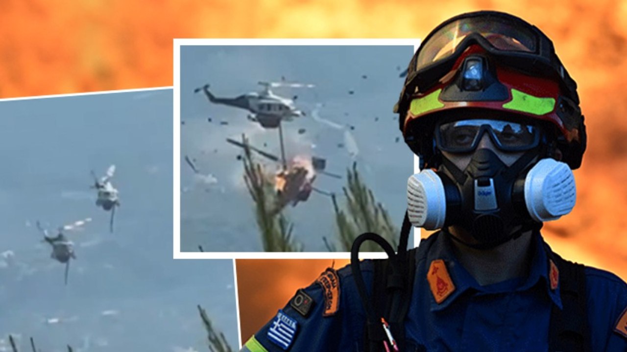 Yunanistan'da iki yangın söndürme helikopteri çarpıştı