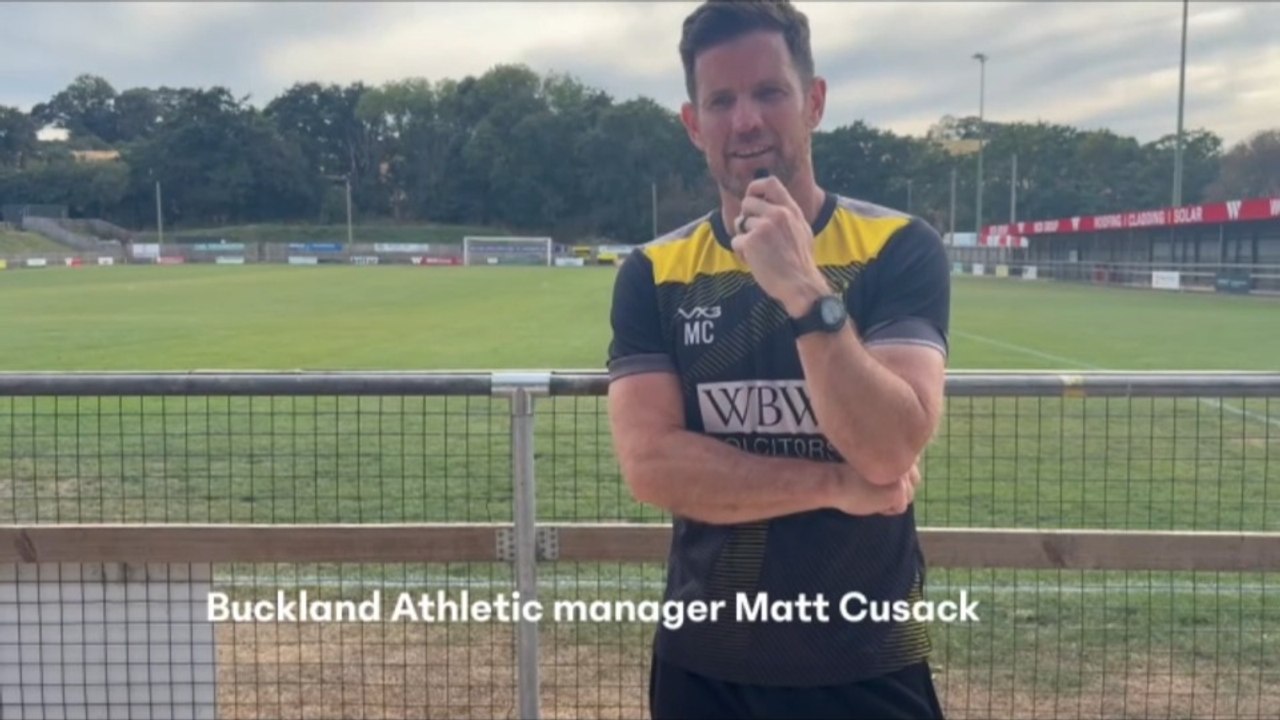 Interview with Buckland Athletic manager Matt Cusack after Torpoint victory