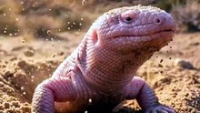 🦎🏜️🤯 It has tiny hands, no back legs, and swims through sand instead of water.