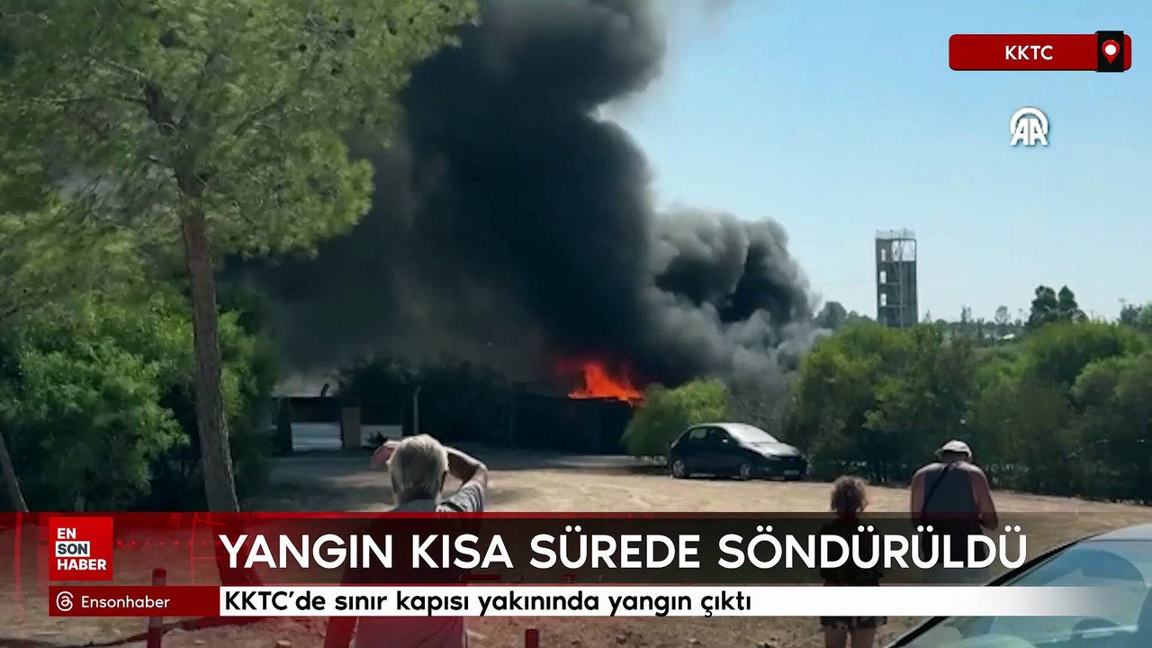 KKTC'de sınır kapısı yakınında yangın çıktı