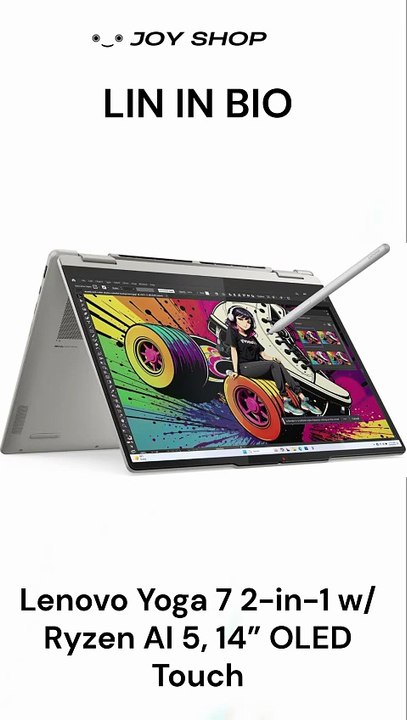 The Ultimate 2-in-1 Creator Laptop? Lenovo Yoga 7 (AMD Ryzen AI 5) 💻✨ #LenovoYoga #AMDRyzen #CopilotPC #TechNews #usa #shorts