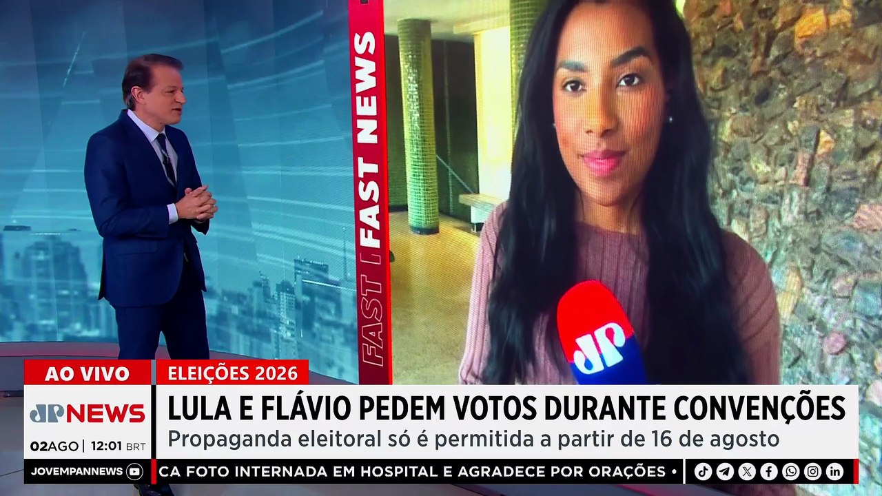 Lula e Flávio pedem votos em convenções e viram...