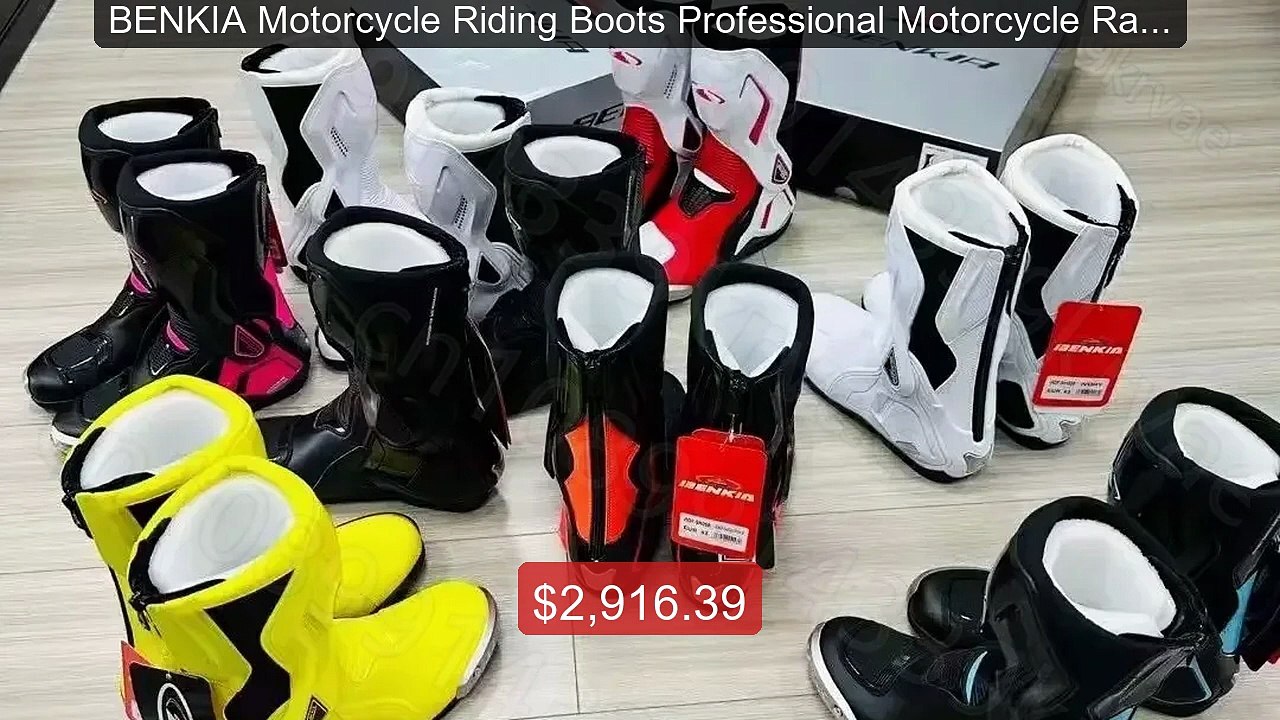 BENKIA Motorcycle Riding Boots Professional Motorcycle Racing ... -- Hot Deal 2026 | Limited Offer!