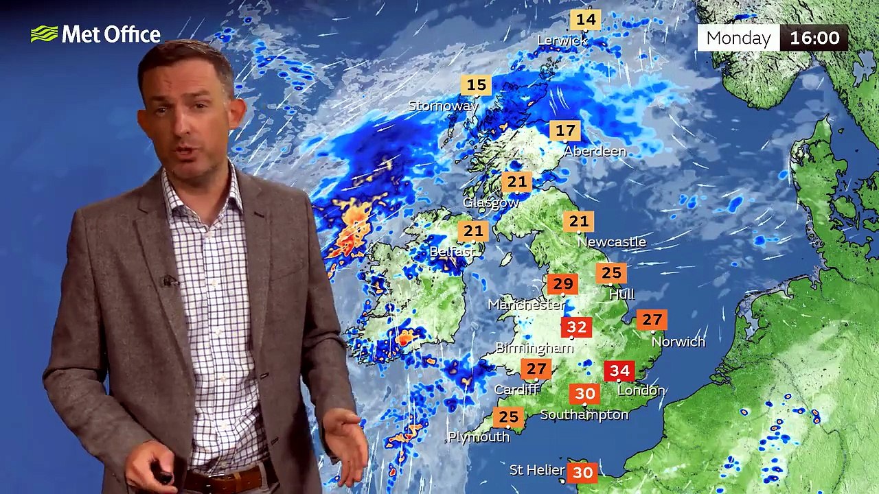 Met Office Sunday evening weather forecast 02/08/2026