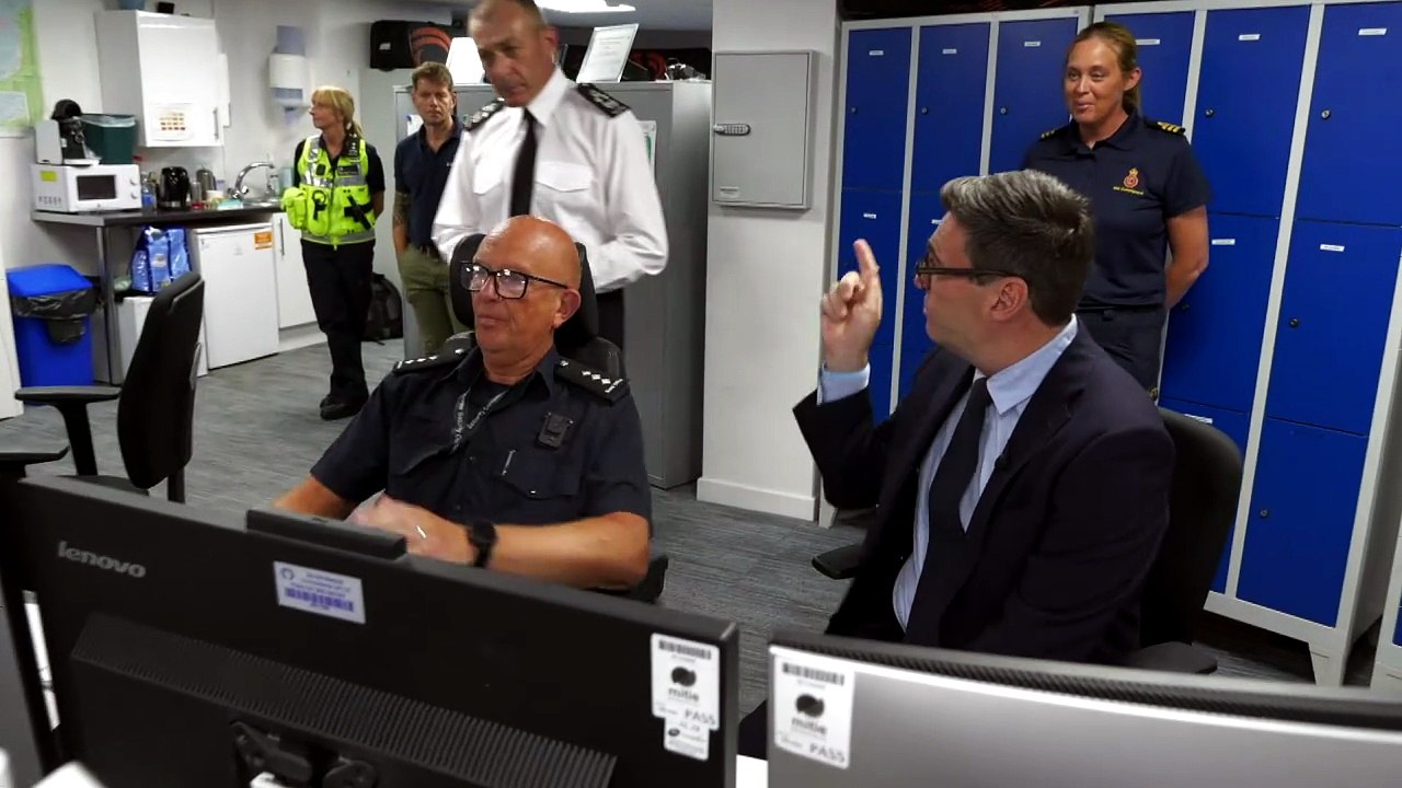 Burnham visits Dover small boats command hub