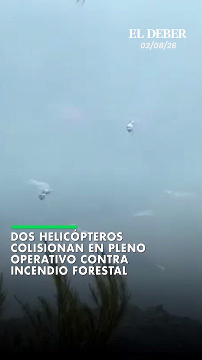 Dos helicópteros colisionan en pleno operativo contra incendio forestal