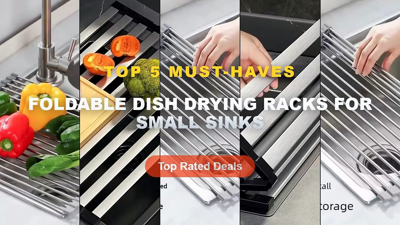 Amazing Foldable Dish Drying Racks For Small Sinks You Need To See - Rollable Foldable Stainless Steel Sink Drying Rack ...