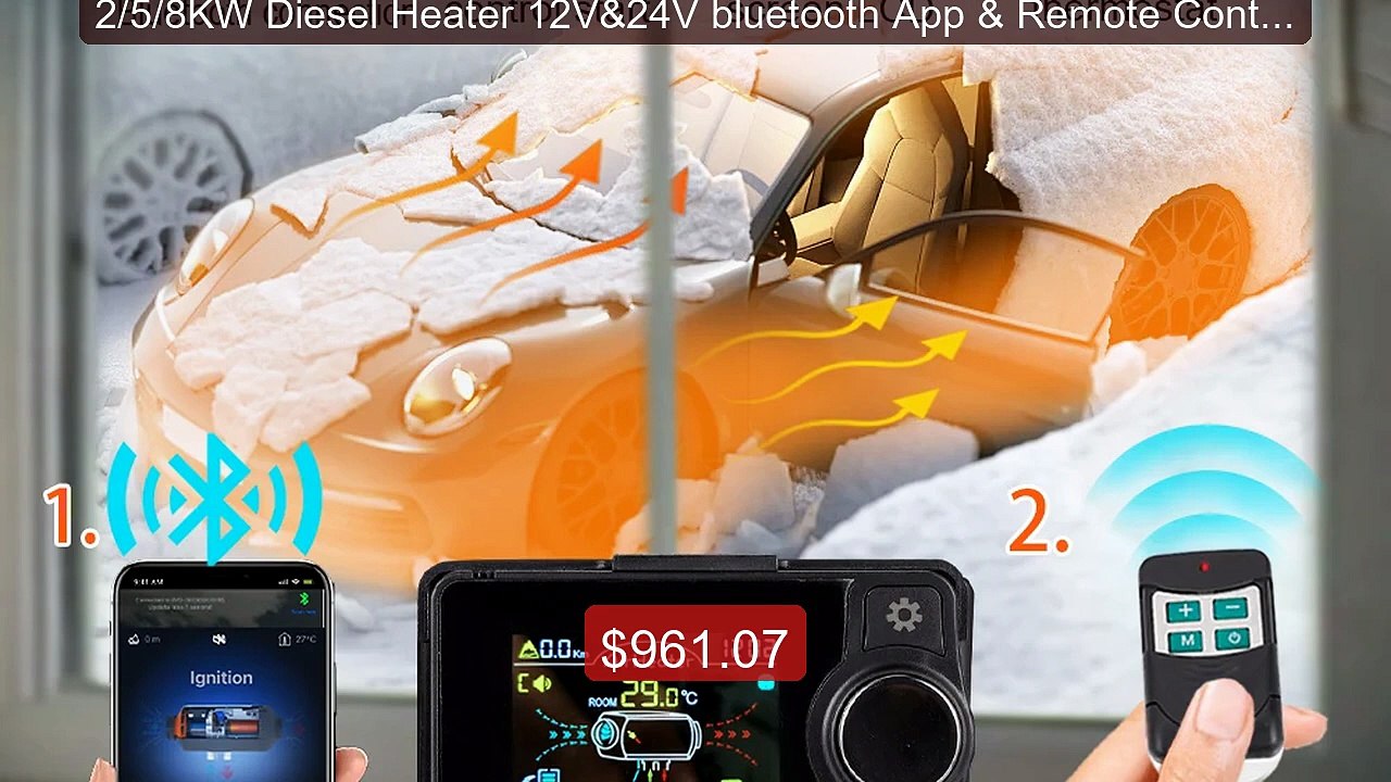 2/5/8KW Diesel Heater 12V&24V bluetooth App & R...