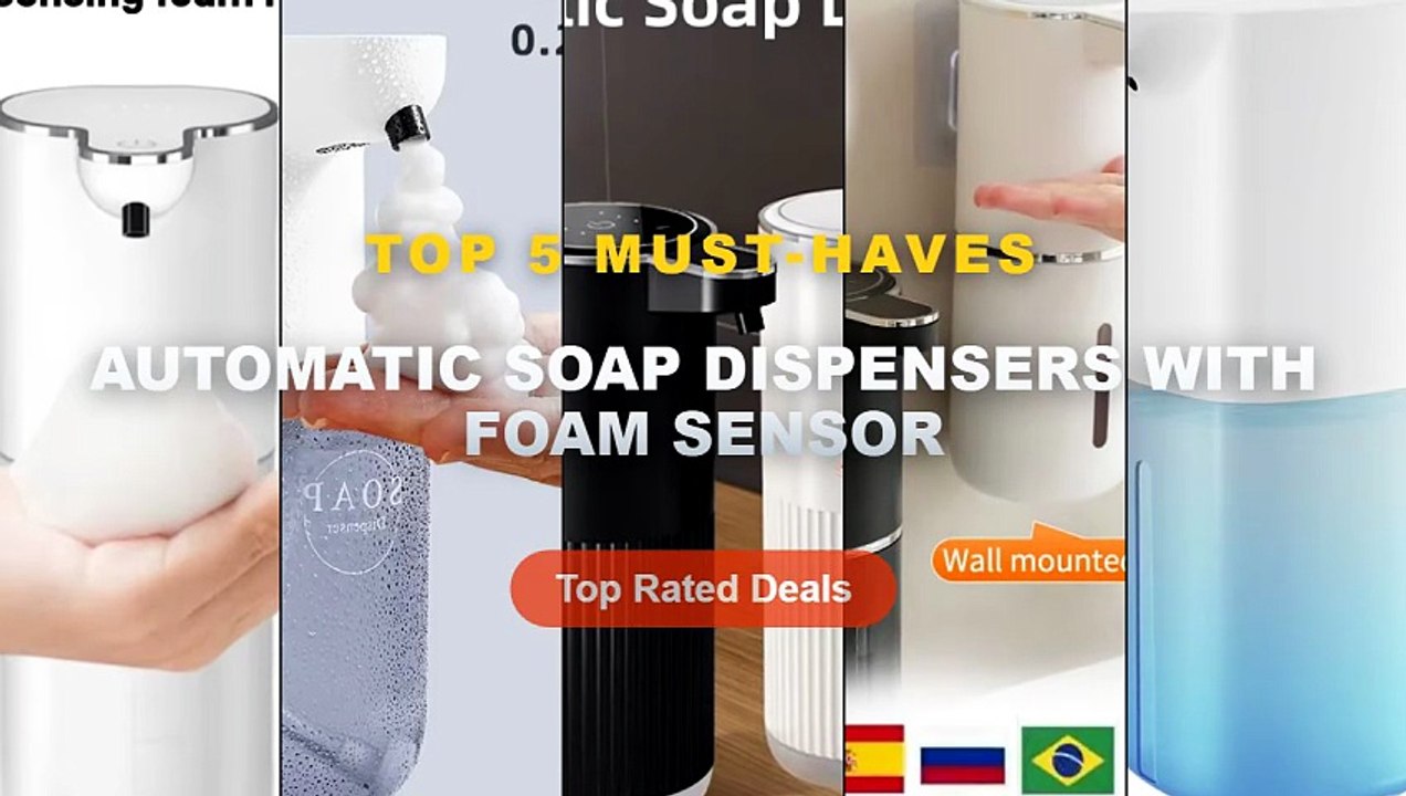 Cheap & Best Automatic Soap Dispensers With Foam Sensor Unboxing & Review - Automatic Touchless Foam Soap Dispenser Rech...