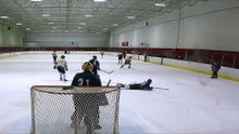 Adult rec league hockey player assaults players half his size, smashes property, and steals a camera to hide the evidence.