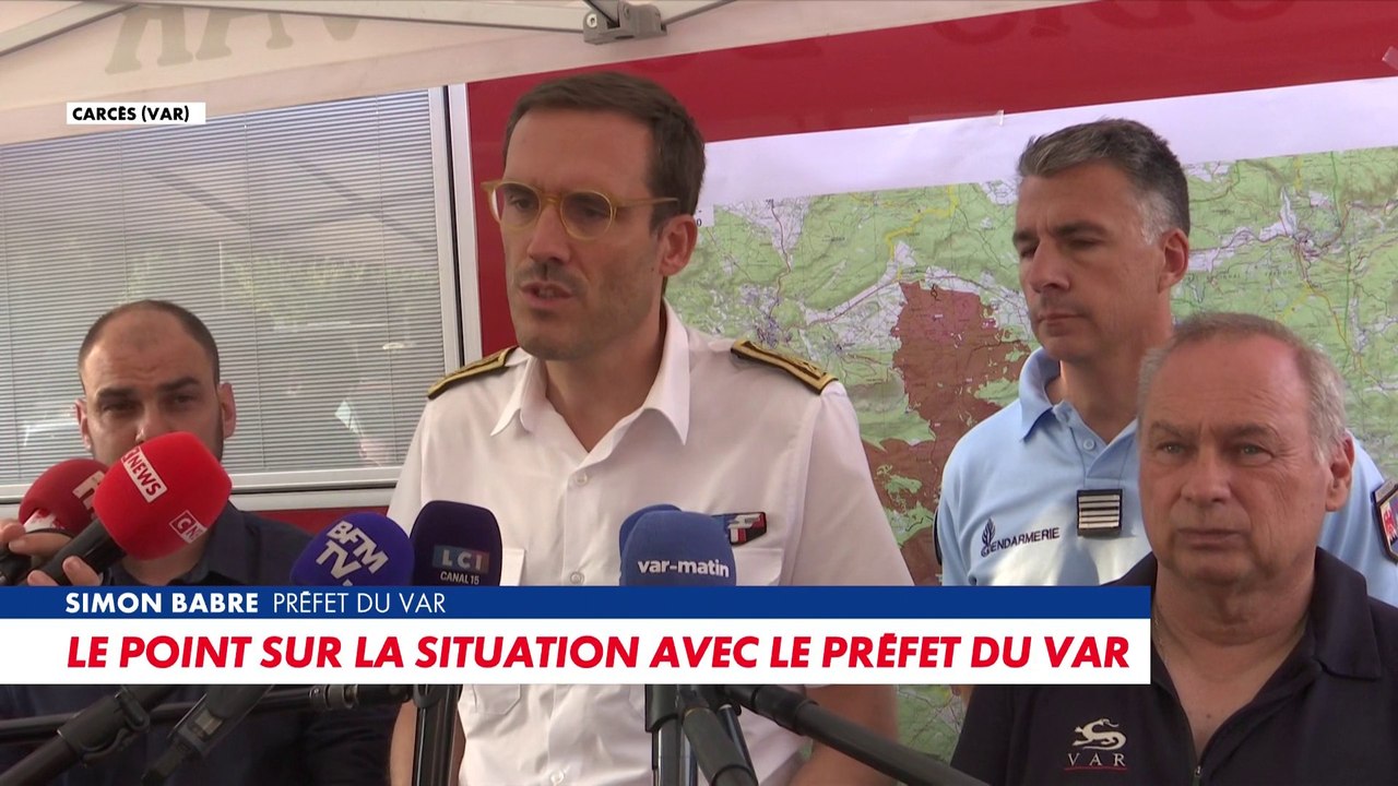 Incendie dans le Var : «Il y a eu deux reprises de feu en milieu de journée», annonce le préfet
