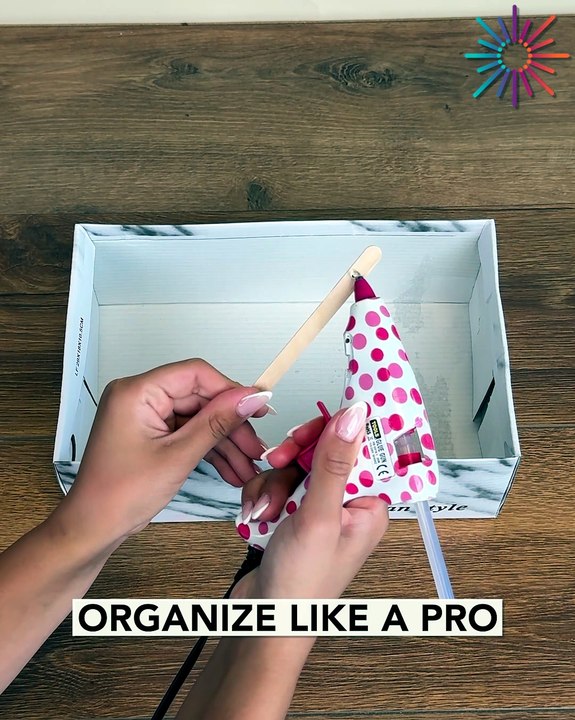 Transforming a carton box into storage magic✨