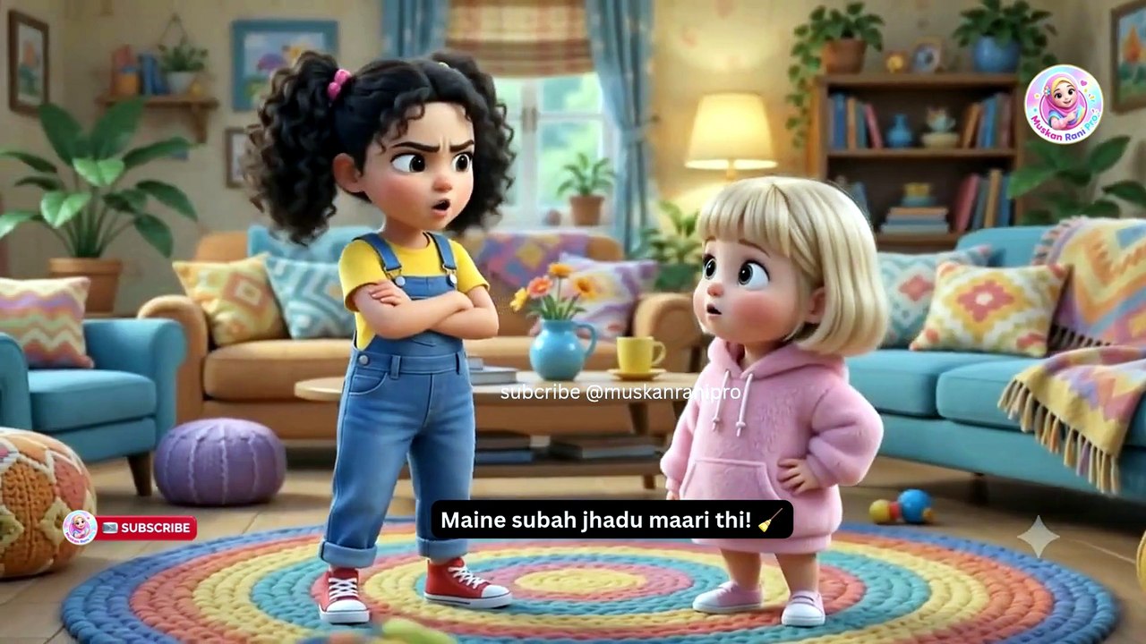 Ghar ke kaam par do behno ki nok-jhok aur Mama ki daant