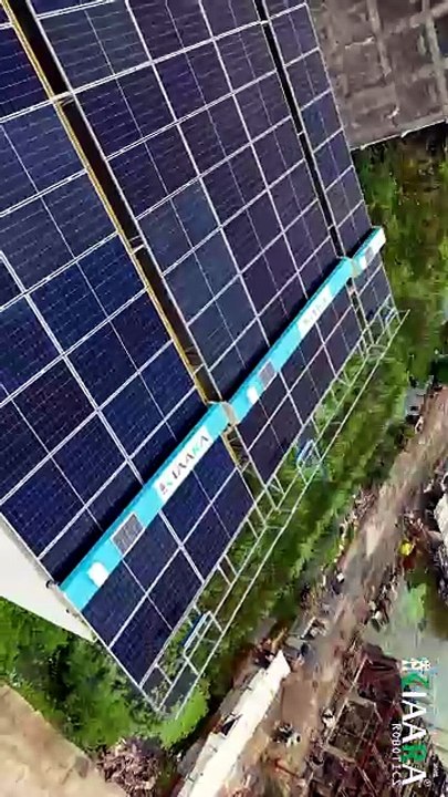 Solar panels automatically clean