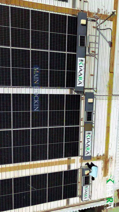 Solar panels automatically clean
