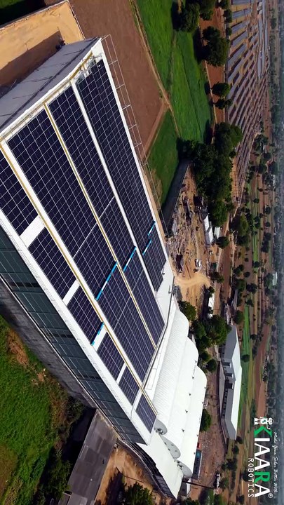 Solar panels automatically clean