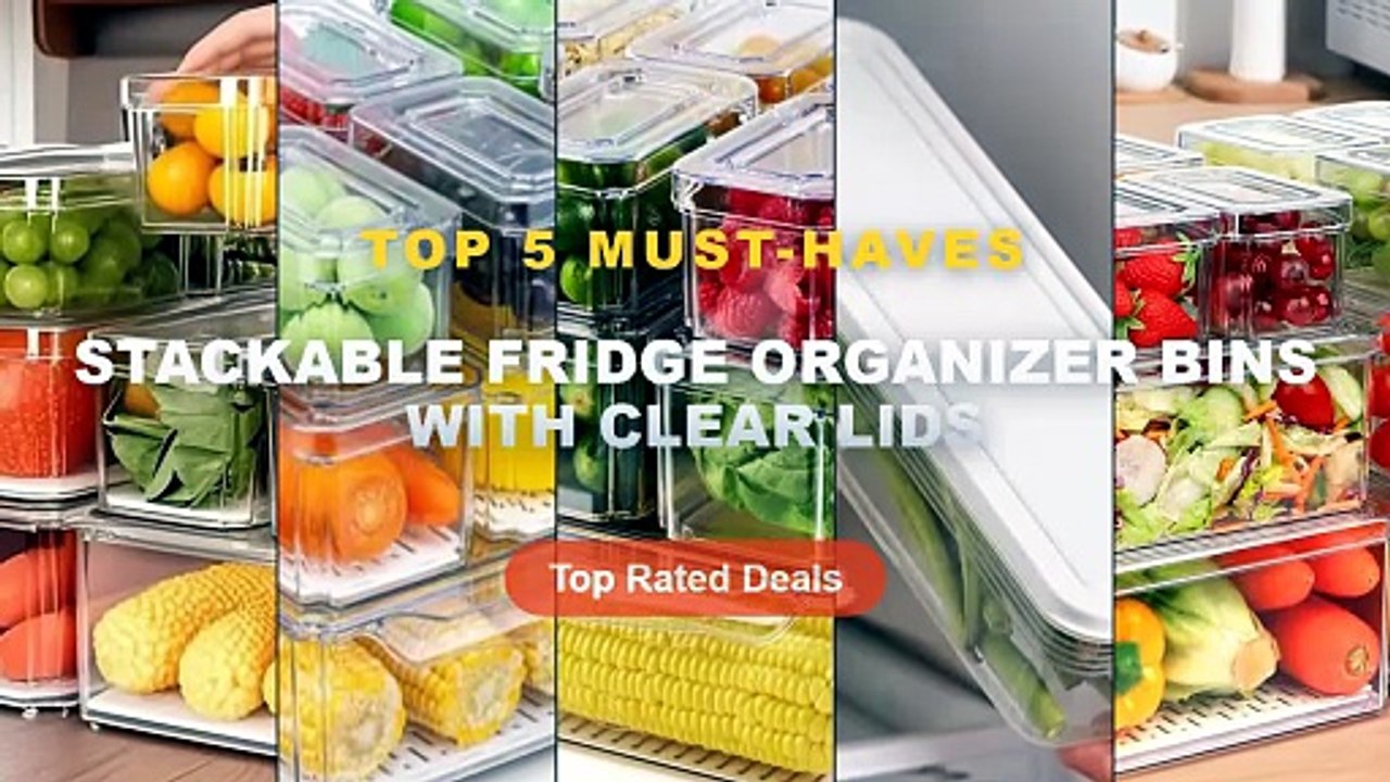 Ultimate Guide to the Best Stackable Fridge Organizer Bins With Clear Lids - 10 Pack Clear Fridge Organizer Bins with Li...
