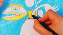 Pure Relaxation: Drawing a horrified dragonplant in a vase like Van Gough with Colored Pencils 🎨✨