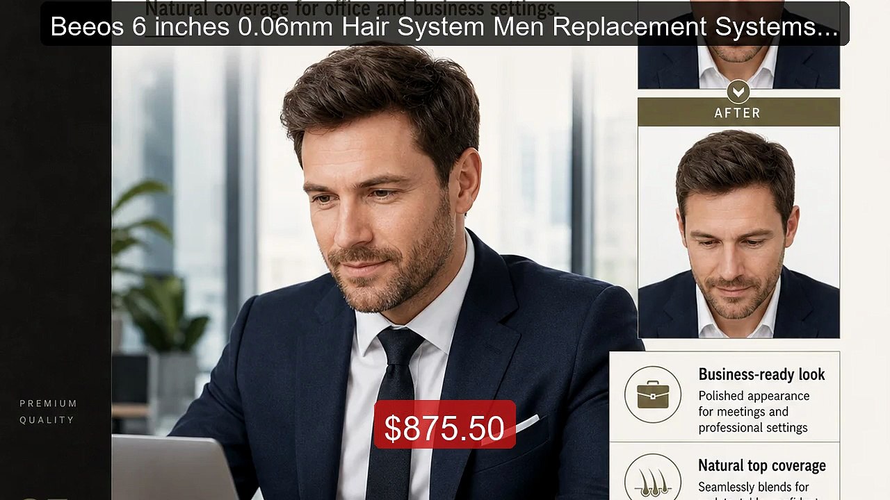 Beeos 6 inches 0.06mm Hair System Men Replacement Systems S... -- Top Pick 2026 | Unbeatable Price!