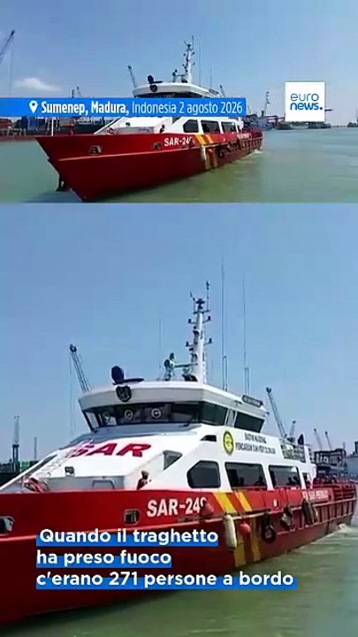 Indonesia, traghetto in fiamme in mare: almeno 5 morti e 41 dispersi
