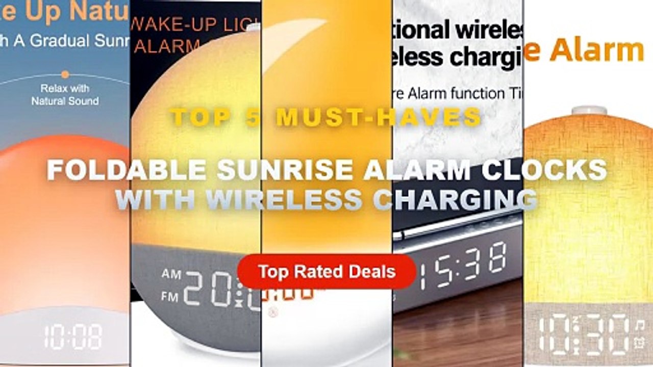Why Everyone Is Buying Foldable Sunrise Alarm Clocks With Wireless Charging - Awakening Wake Up Sunrise Alarm Clock Tabl...