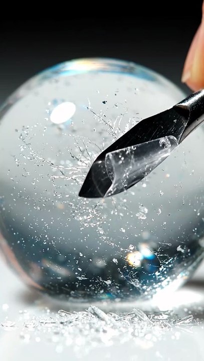 Crystal Ice Jelly Carving ASMR | Satisfying Clear Jelly Cutting Sounds
