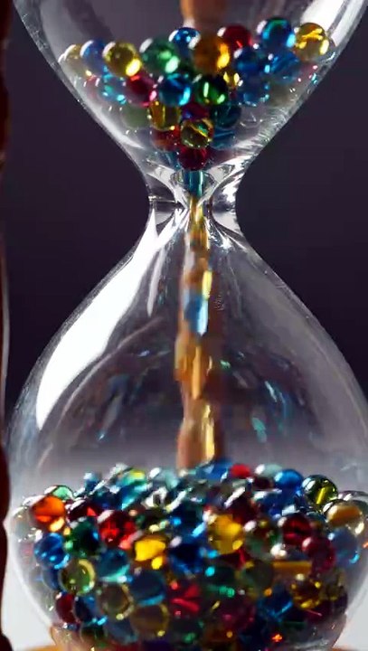 Glass Marbles Flowing Through Wooden Tracks ASMR | Colorful Satisfying Marble Run