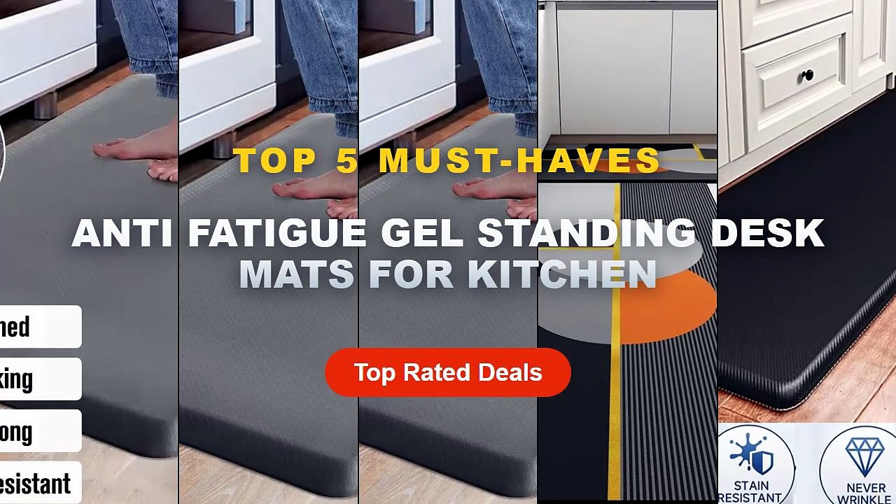 Cheap & Best Anti Fatigue Gel Standing Desk Mats For Kitchen Unboxing & Review - Upgraded Anti Fatigue Standing Mat, Kit...