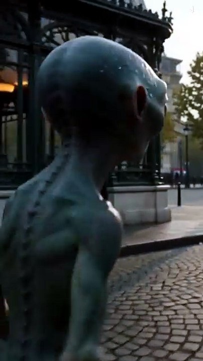 ET walking in Paris