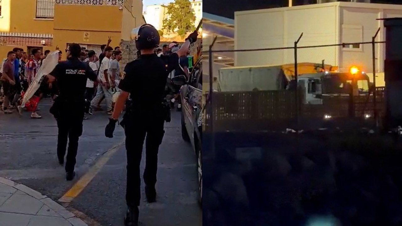 El Ejército llena camiones con inmigrantes ilegales para llevarlos a la frontera de Ceuta y devolverlos a Marruecos