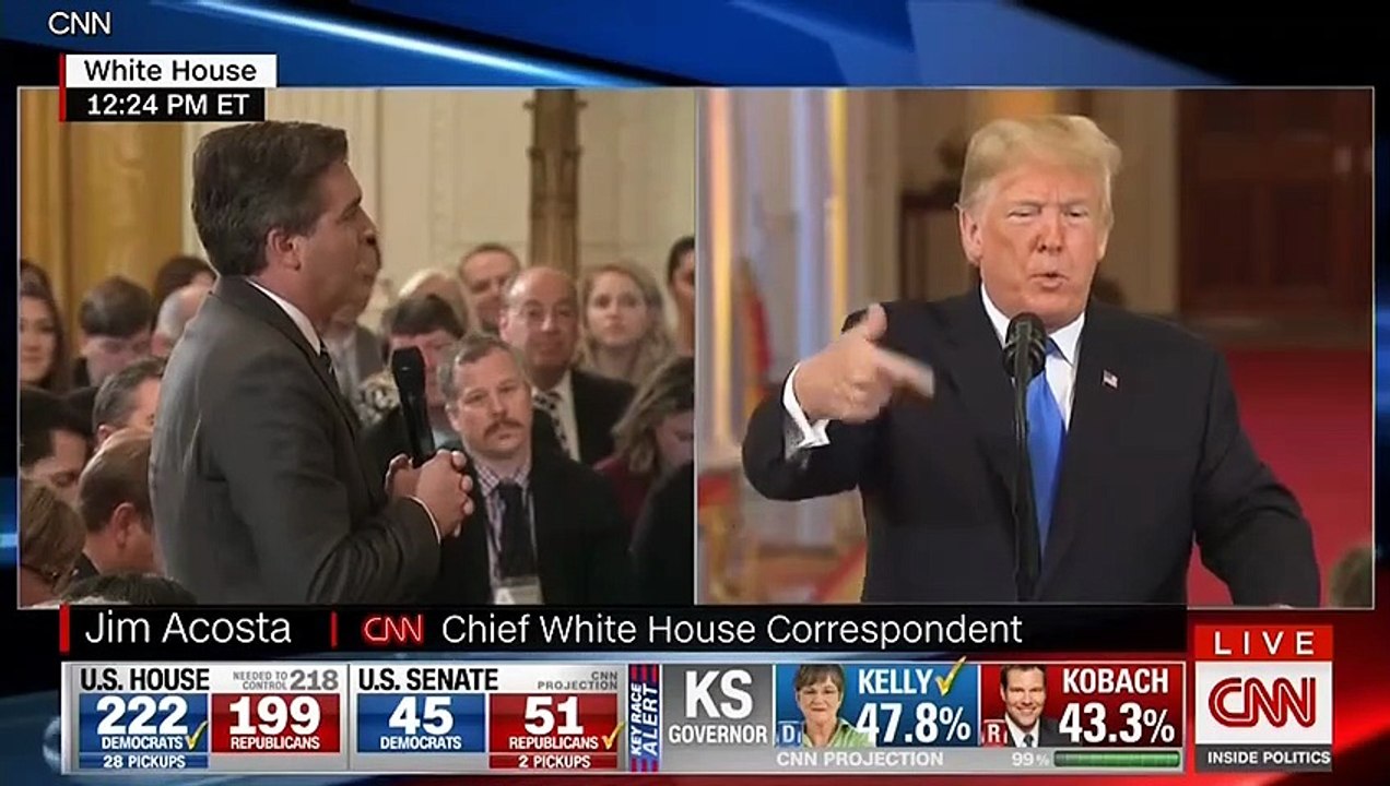 Trump Lashes Out at CNN's Jim Acosta During Post-Election Press Conference | THR News [Full Movie]