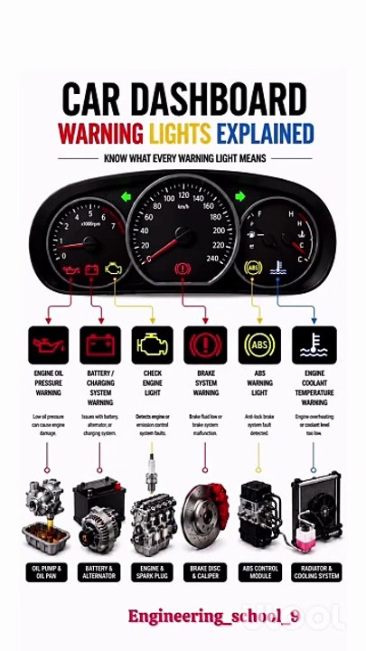 Car dashboard warning lights