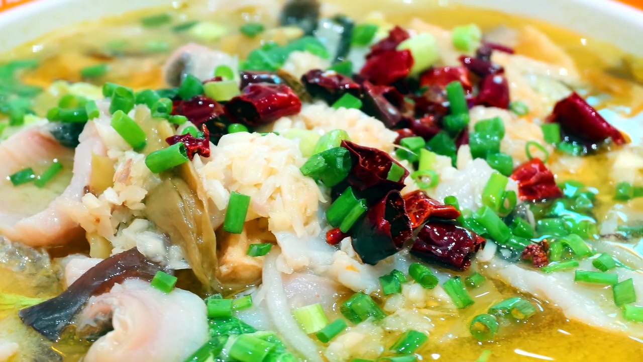 Fish with pickled mustard greens