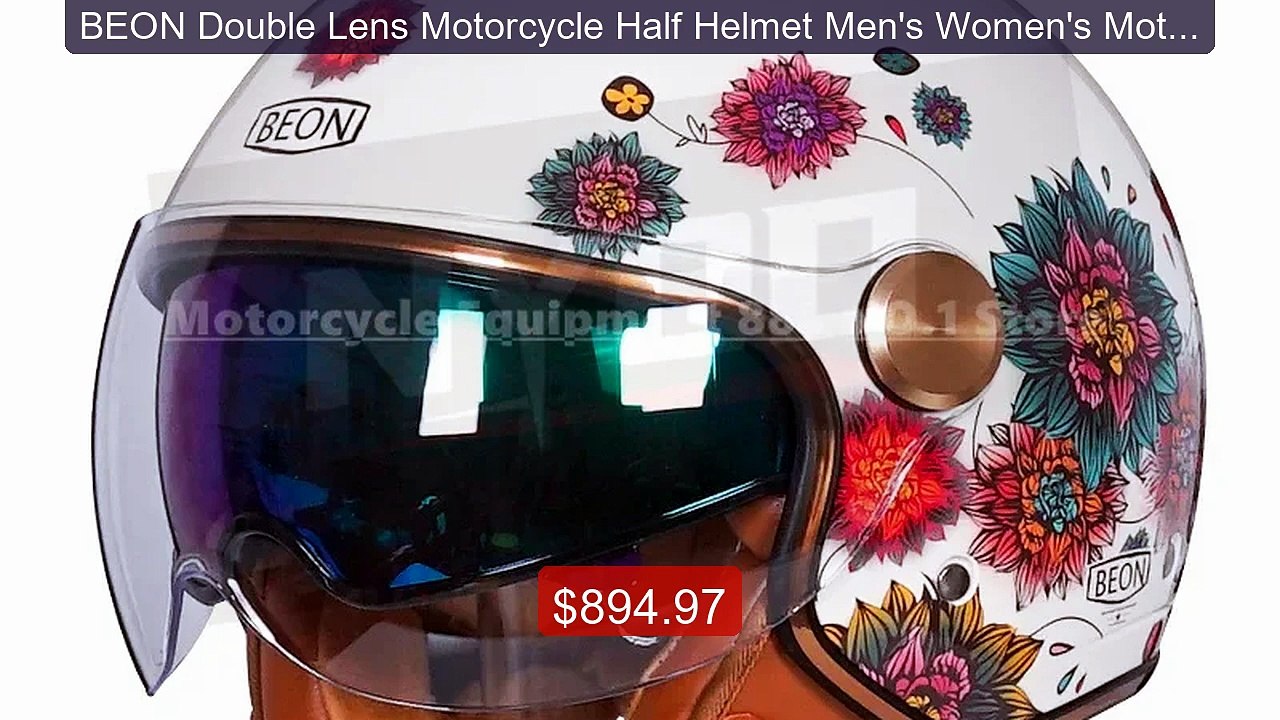 BEON Double Lens Motorcycle Half Helmet Men's Women's Motorcycle R... -- Best Deal 2026 | Shop Now!