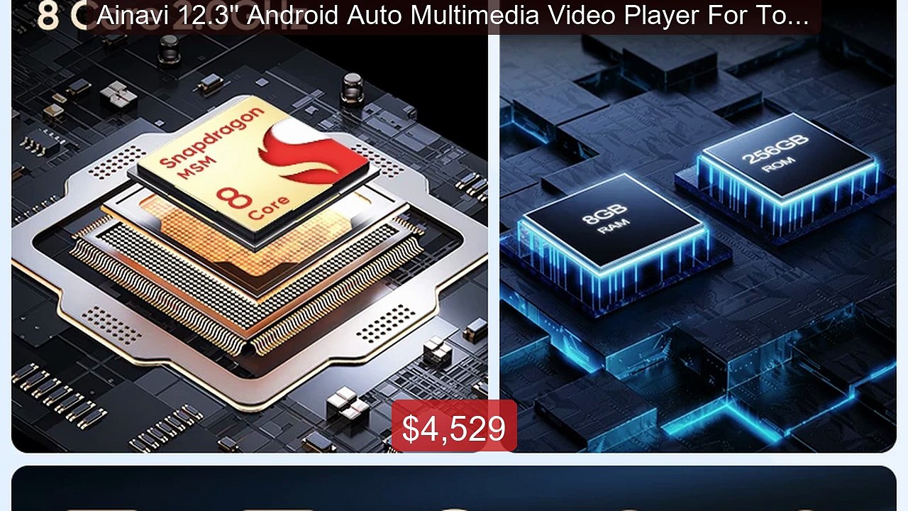 Ainavi 12.3'' Android Auto Multimedia Video Player For Toyota... -- Amazing Value 2026 | Must Have!