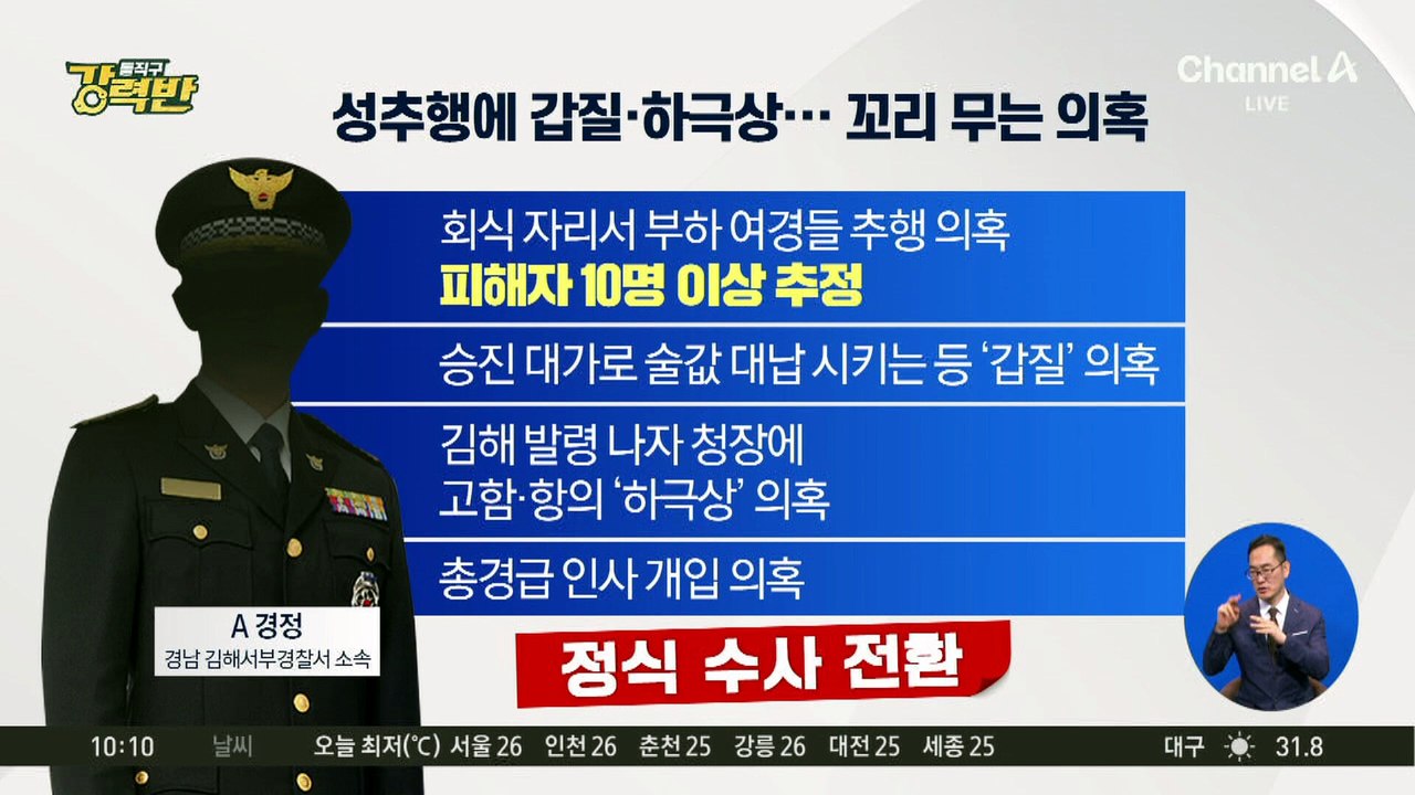 [돌직구 강력반]성추행에 갑질·하극상… 꼬리 무는 의혹들