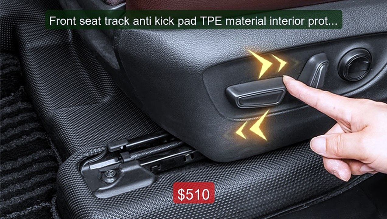 Front seat track anti kick pad TPE material interior protec... -- Top Pick 2026 | Unbeatable Price!
