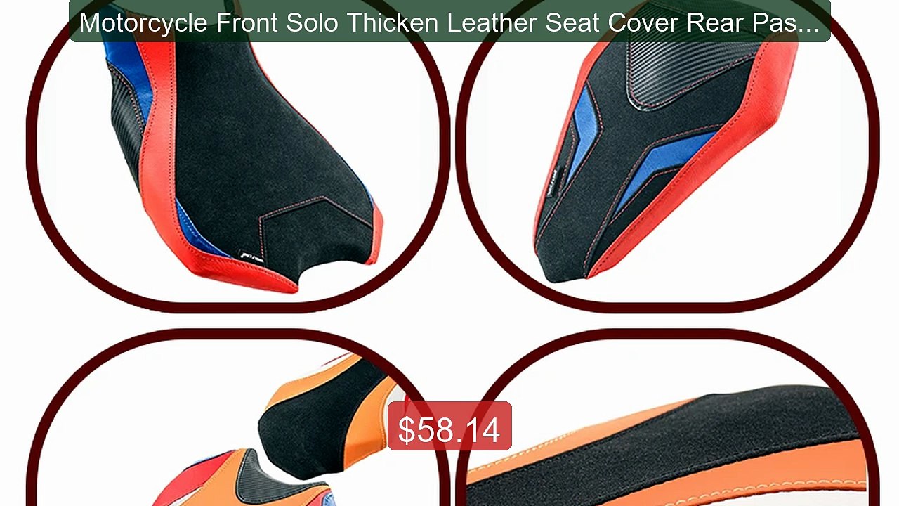 Motorcycle Front Solo Thicken Leather Seat Cover Rear Passeng... -- Amazing Value 2026 | Must Have!