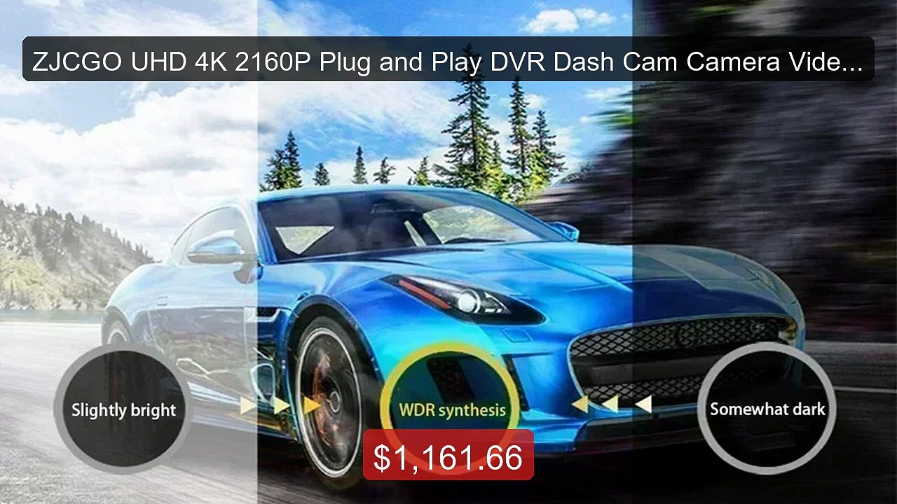 ZJCGO UHD 4K 2160P Plug and Play DVR Dash Cam C...