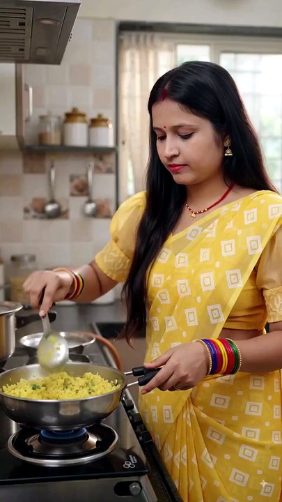 Swadish poha ban raha hai 😊😊