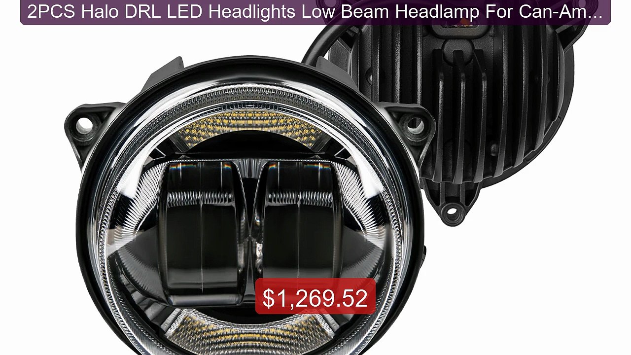 2PCS Halo DRL LED Headlights Low Beam Headlamp For Can-Am Outl... -- Hot Deal 2026 | Limited Offer!