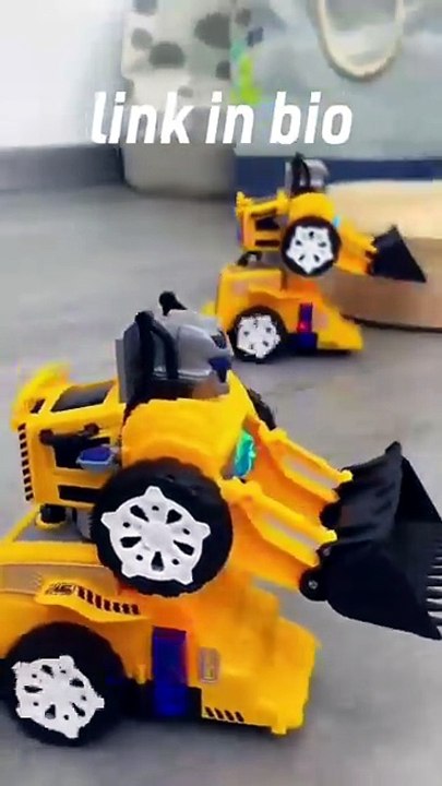 Electric Double Variable Bulldozer Toy Car – Automatic Transformation Robot with Lights & Sound | Interactive Holiday Gift for Kids