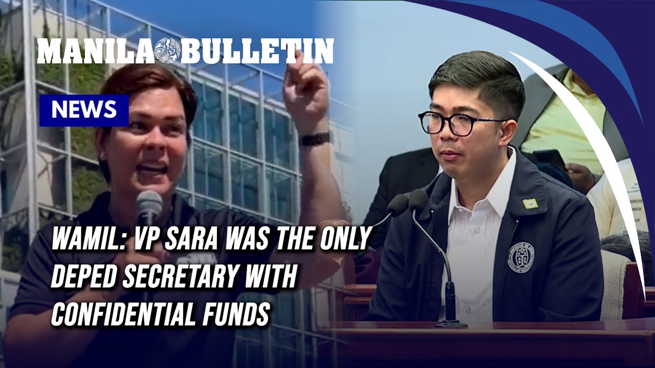 Wamil: VP Sara was the only DepEd secretary with confidential funds