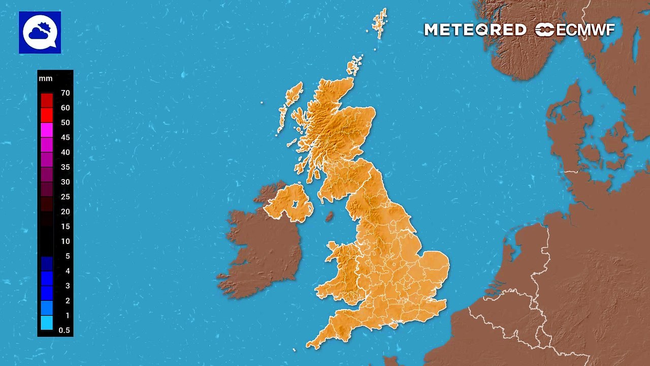 Accumulated rainfall maps show areas to receive the most rain will be in the North over the coming days