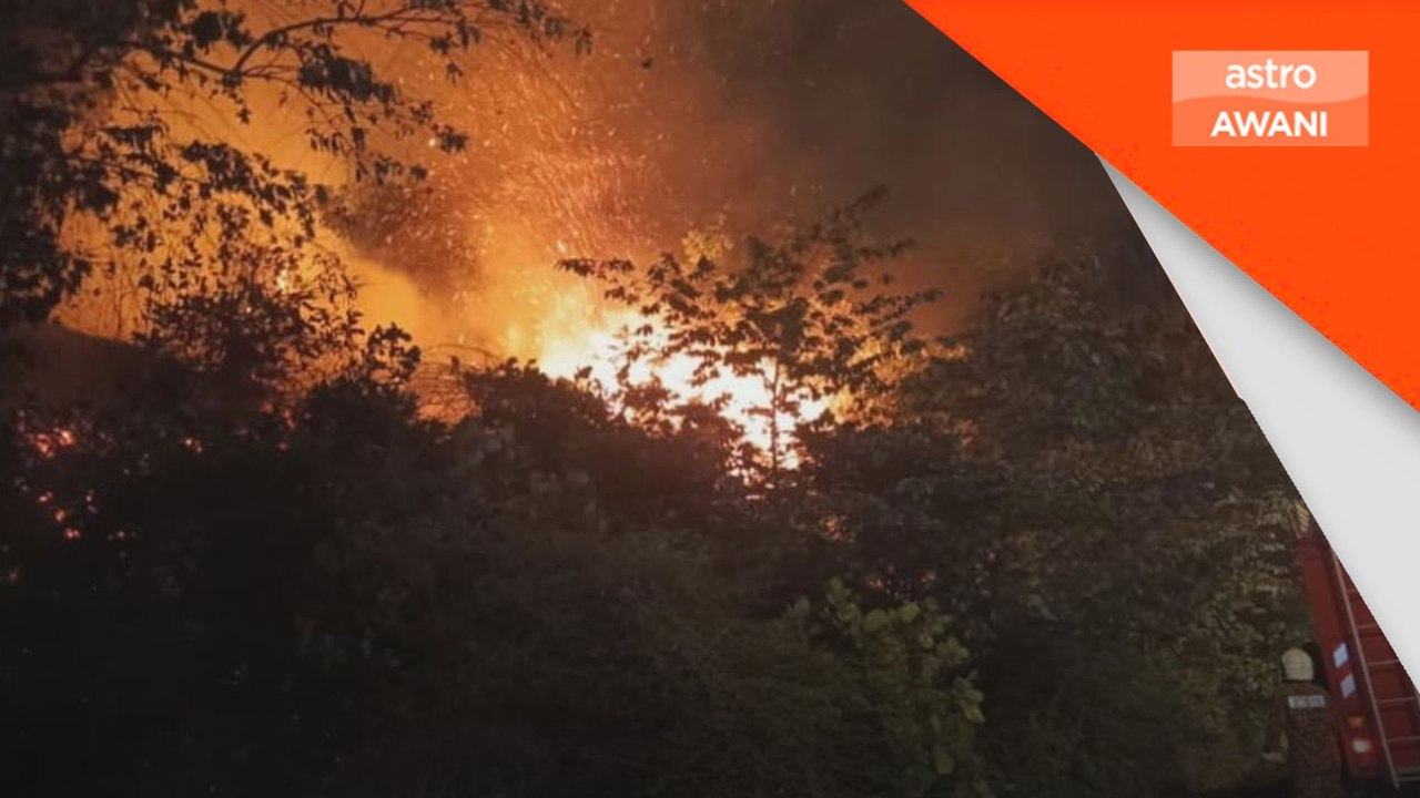 kebakaran hutan : seluas tujuh ekar di Sepang