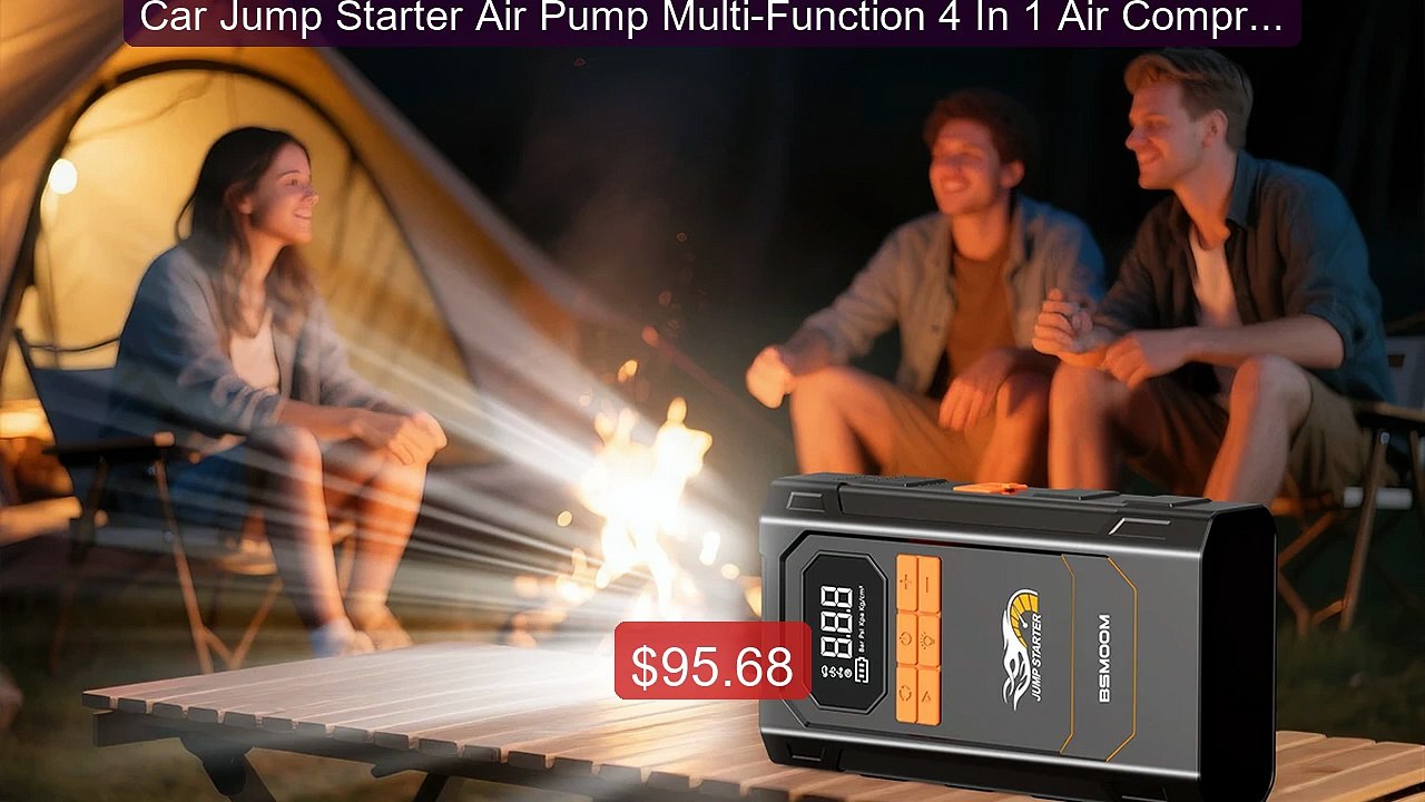 Car Jump Starter Air Pump Multi-Function 4 In 1...