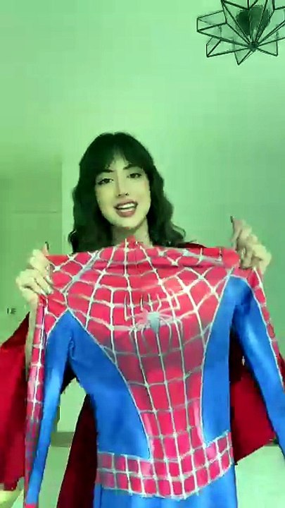 turning myself into SPIDER MAN.actually
