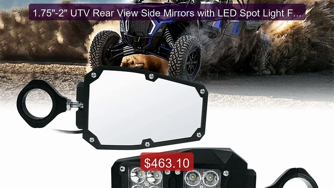 1.75"-2" UTV Rear View Side Mirrors with LED Sp...