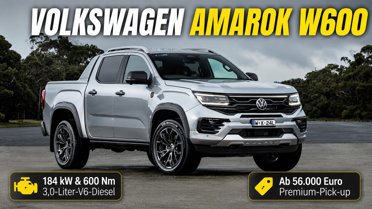 Volkswagen Amarok W600: Sportlicher Diesel-Pick-up zum Premiumpreis